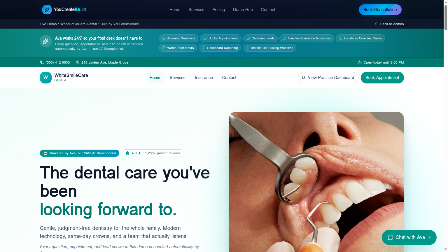 Dental Website + AI Receptionist